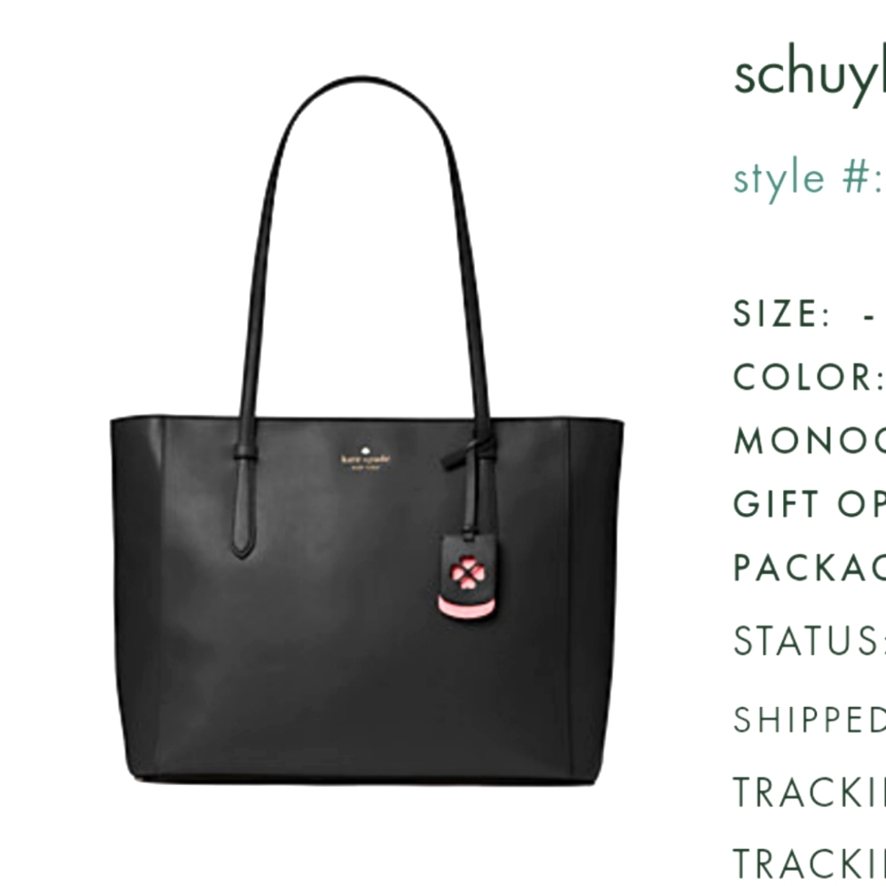 Kate Spade Schuyler medium tote with Pink Tag Detail & dream treatment